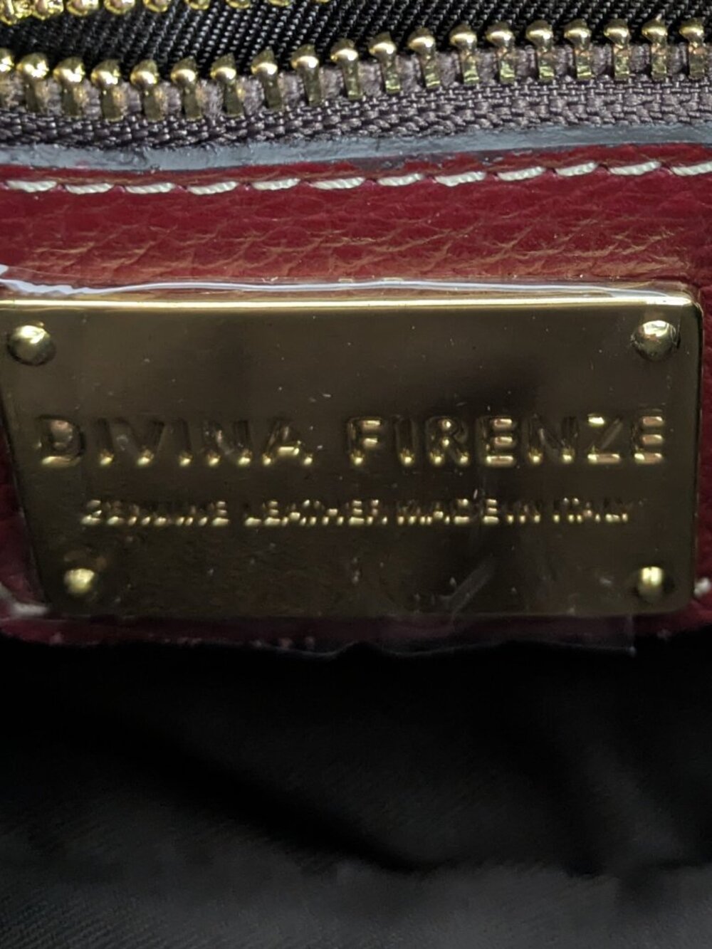 Divina Firenze genuine Italian leather Crossbody Flap Baguette - Picture 5 of 12